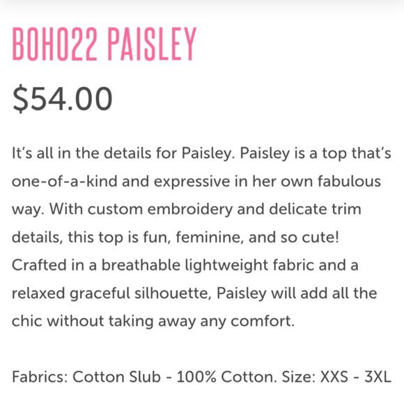 Gorgeous LuLaRoe Paisley Boho Top - Picture 9 of 10